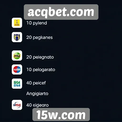 Comparação de métodos de pagamento disponíveis em acqbet.com